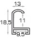 Aluminum moulding, round, satin bronze - Profile