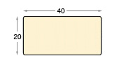 Stretcher bars, bare lime, 20x40 mm - Profile