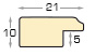 Liner ayous jointed - Width 21mm Height 10 - silver sight edge - Profile