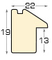 Moulding ayous, height 22mm width 19 - Brown - Profile
