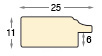 Liner finger-jointed pine 25mm - flat, white without edge - Profile