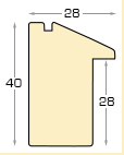Moulding ayous, height 40mm width 28 - Brown - Profile
