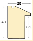 Moulding ayous, height 40mm width 28 - Pink - Profile