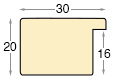 Moulding ayous, width 30mm height 20 - Pewter - Profile