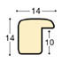 Moulding lime tree, width 14mm - natural timber - Profile