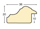 Moulding lime tree, width 36mm, height 20 - bare timber - Profile
