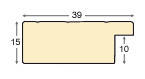 Moulding ayous flat 39mm - mottled, green - Profile