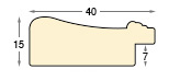 Liner lamellar pine 40mm - cream with gold decoration - Profile