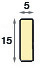 Spacer plastic, length 2 metres, flat 5x15mm - Grey - Profile