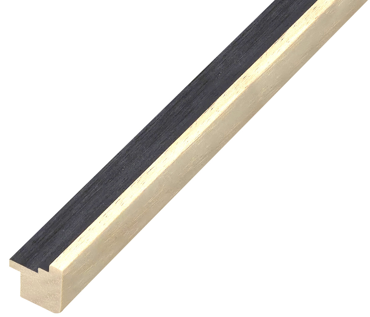 Moulding ayous, width 19mm, height 22 - Black