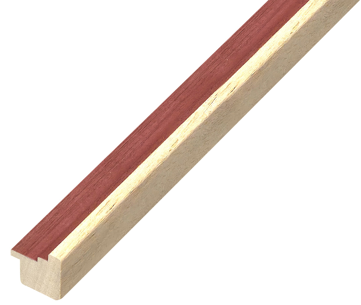 Moulding ayous, width 19mm, height 22 - Red