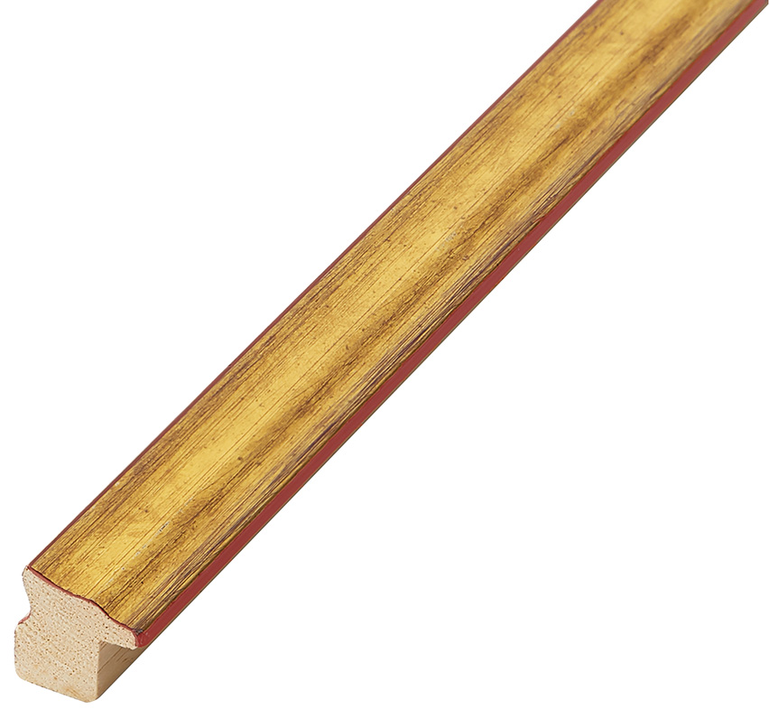 Moulding finger-jointed pine Width 16mm Height 16 - Gold