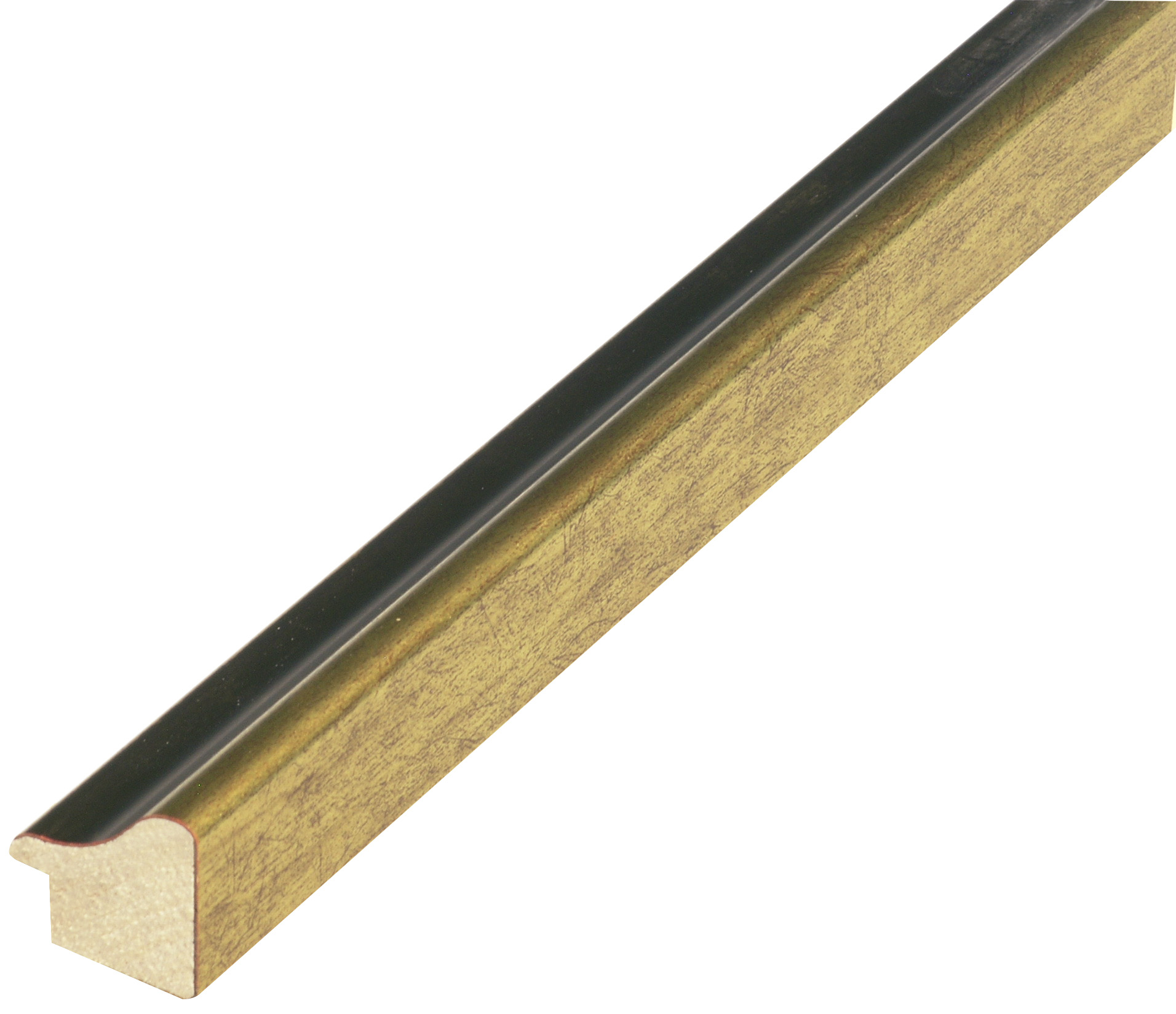 Moulding ayous jointed - Width 23mm - Gold with black band