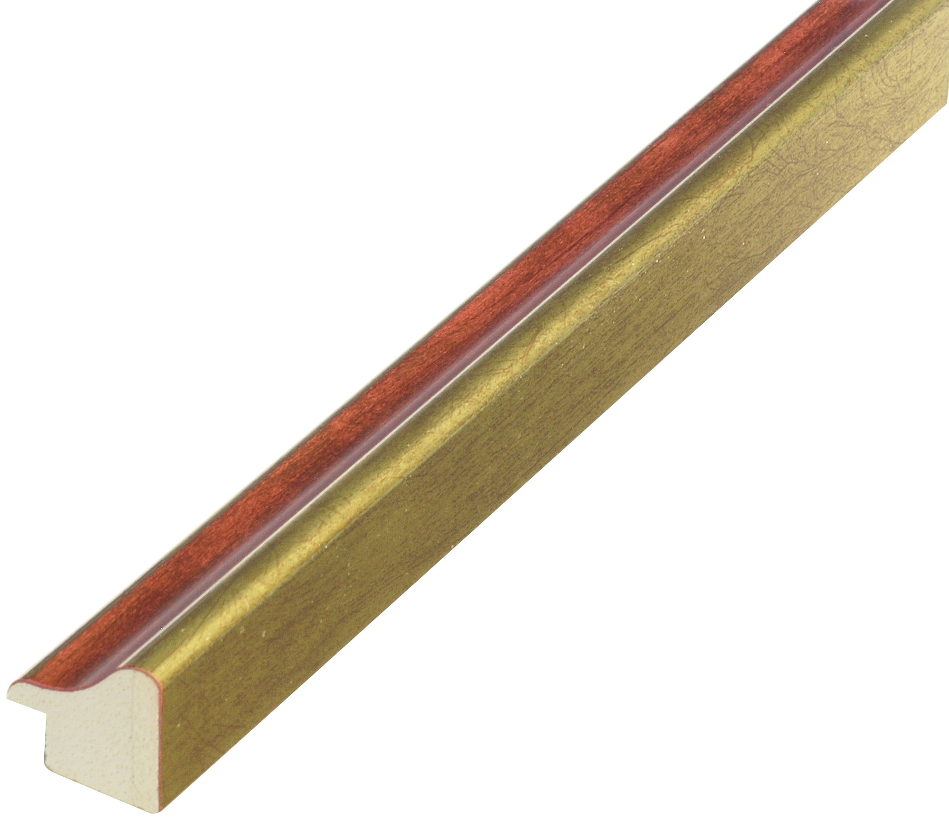 Moulding ayous jointed - Width 23mm - Gold with red band