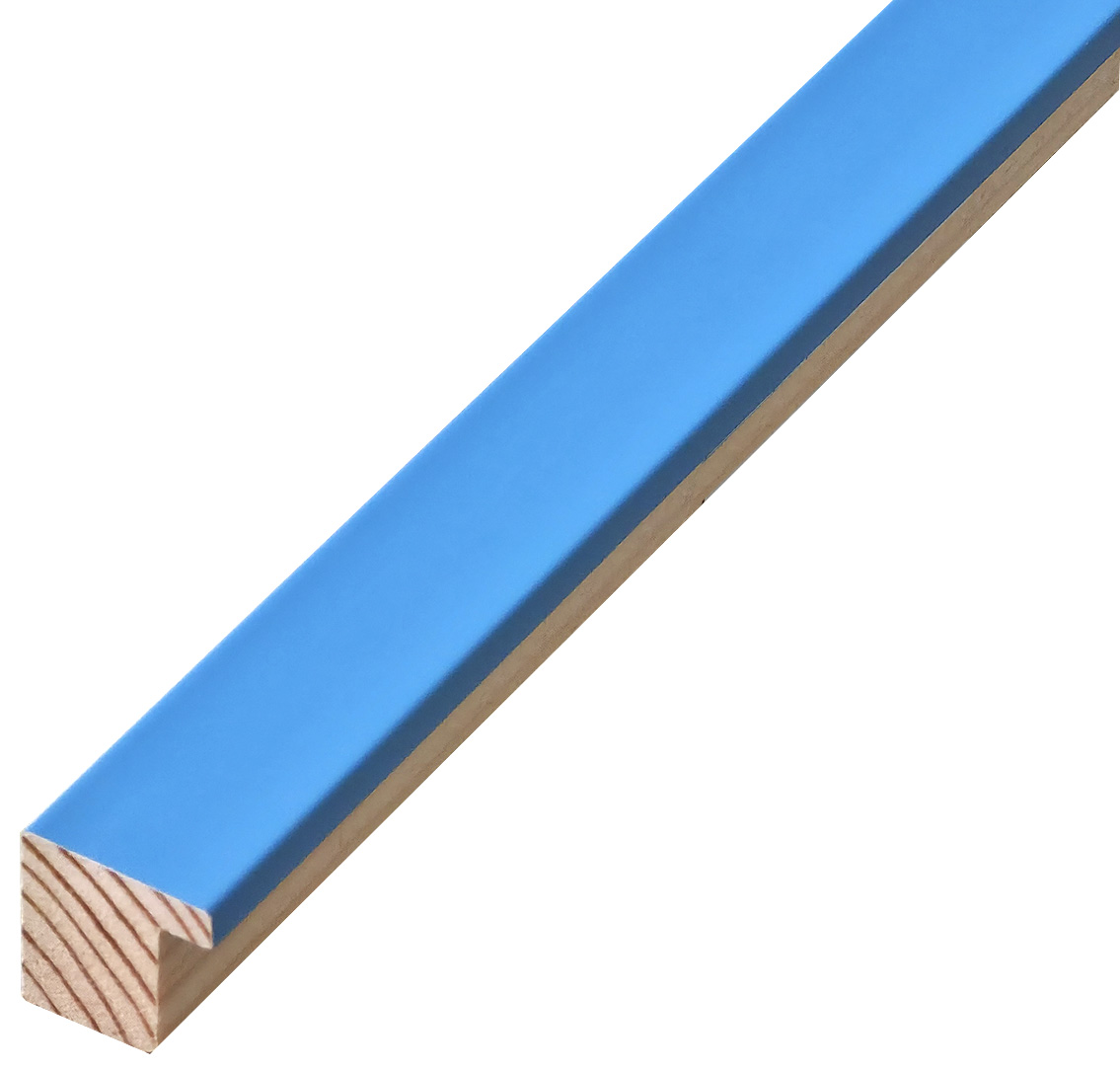 Moulding finger-jointed pine, width 20mm, height 20 - Light Blue