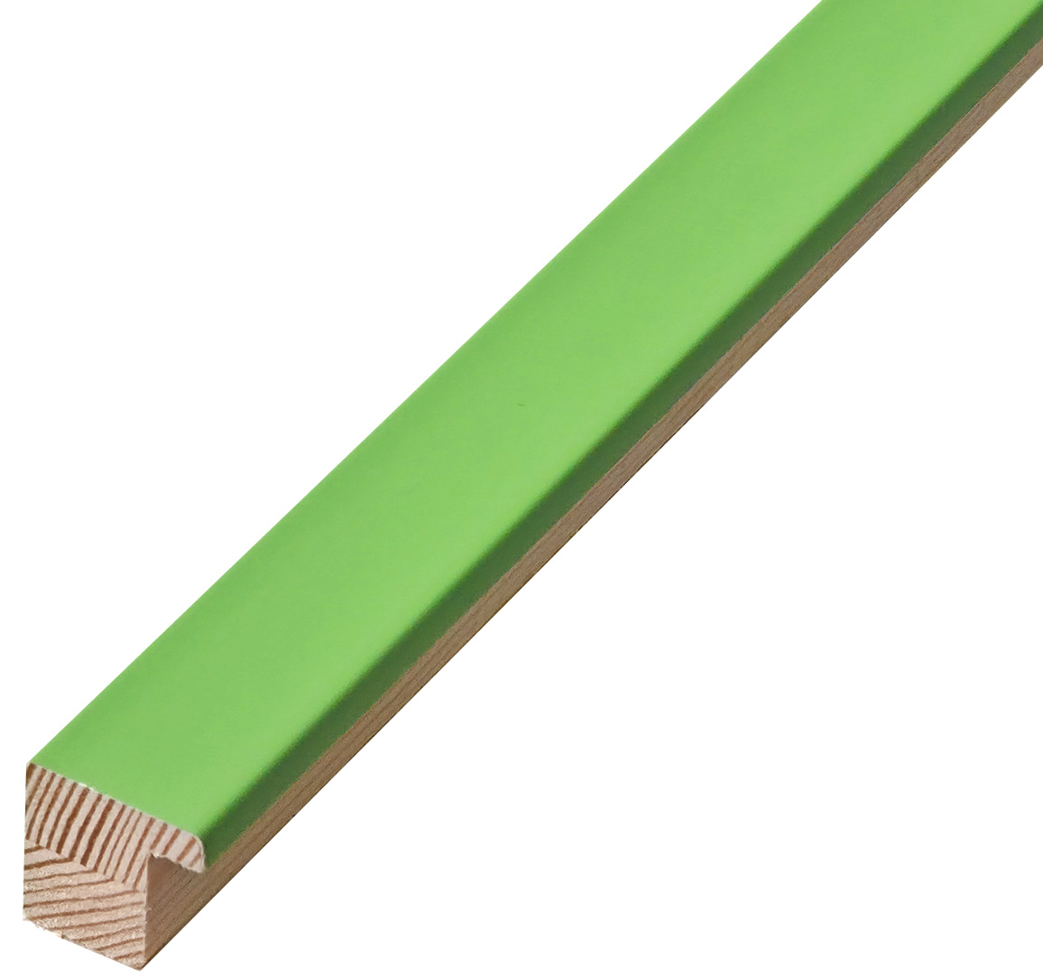 Moulding finger-jointed pine, width 20mm, height 20 - Grass Green