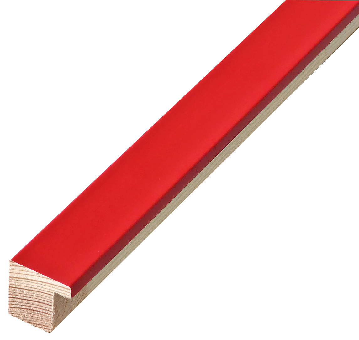 Moulding finger-jointed pine, width 20mm, height 20 - Red