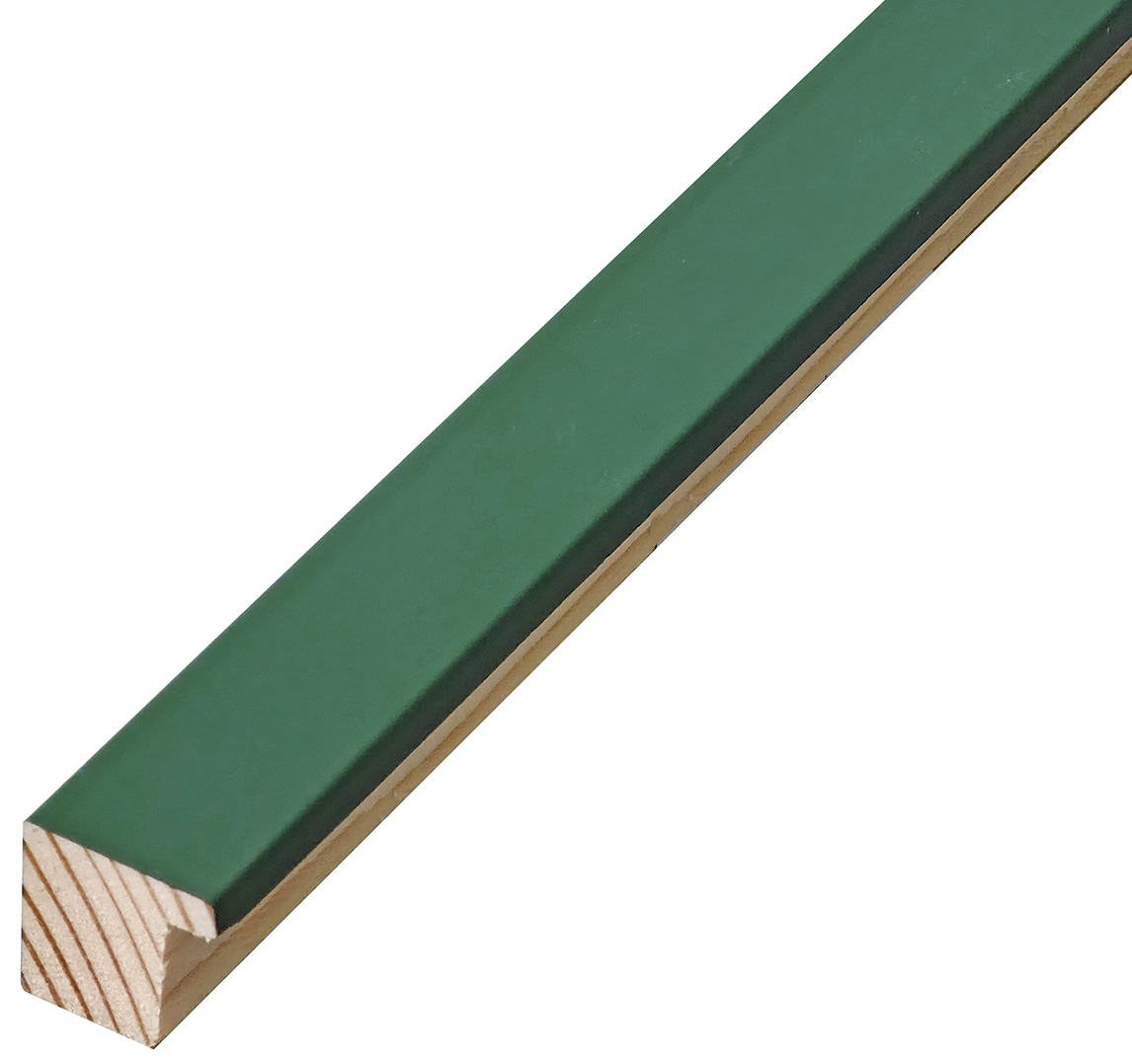 Moulding finger-jointed pine, width 20mm, height 20 - Green