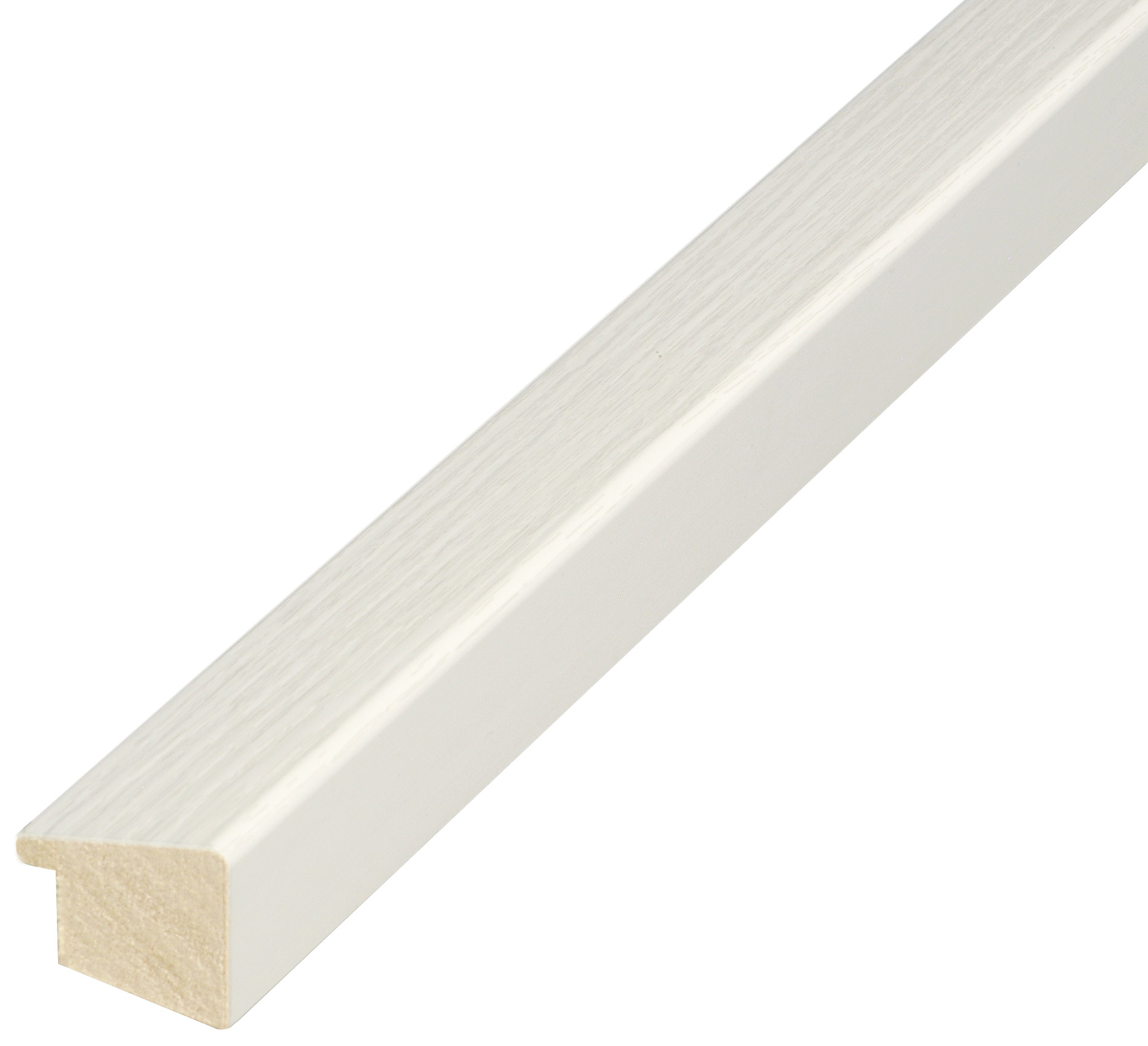 Moulding finger-jointed pine, width 26mm, height 23 - Cream