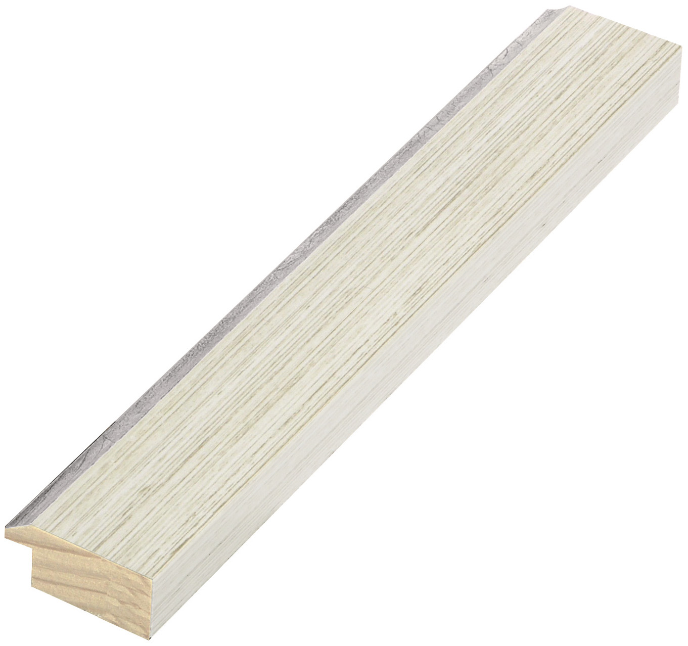 Liner finger-jointed pine 28mm - Cream, silver sight edge