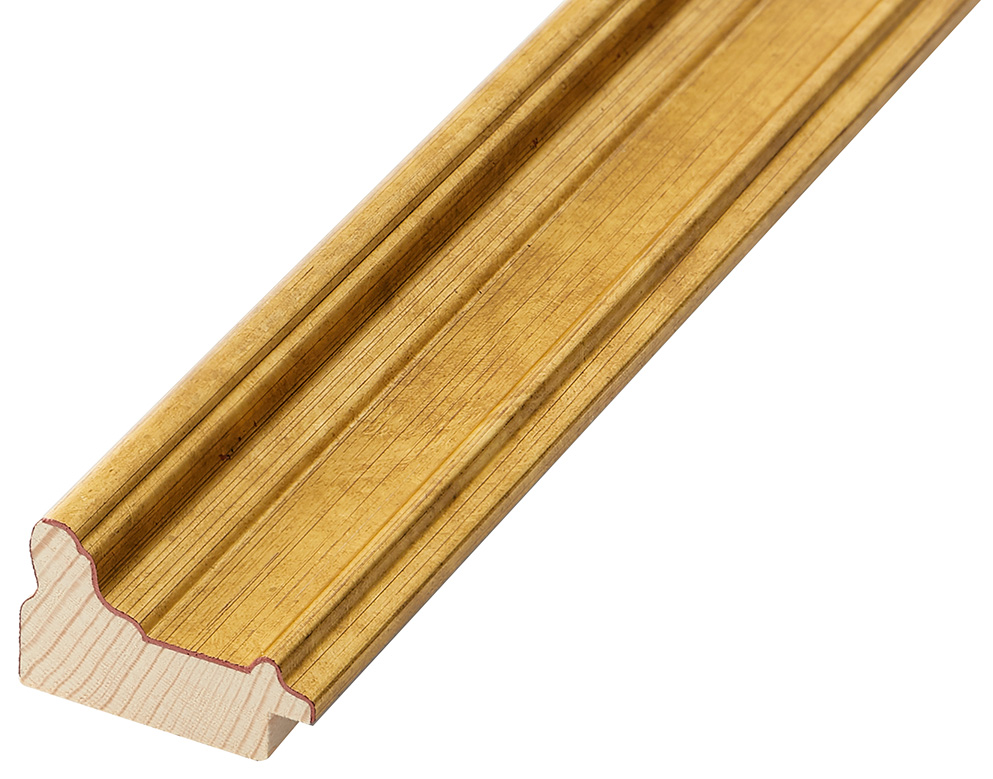 Moulding ayous jointed Width 34mm - Gold