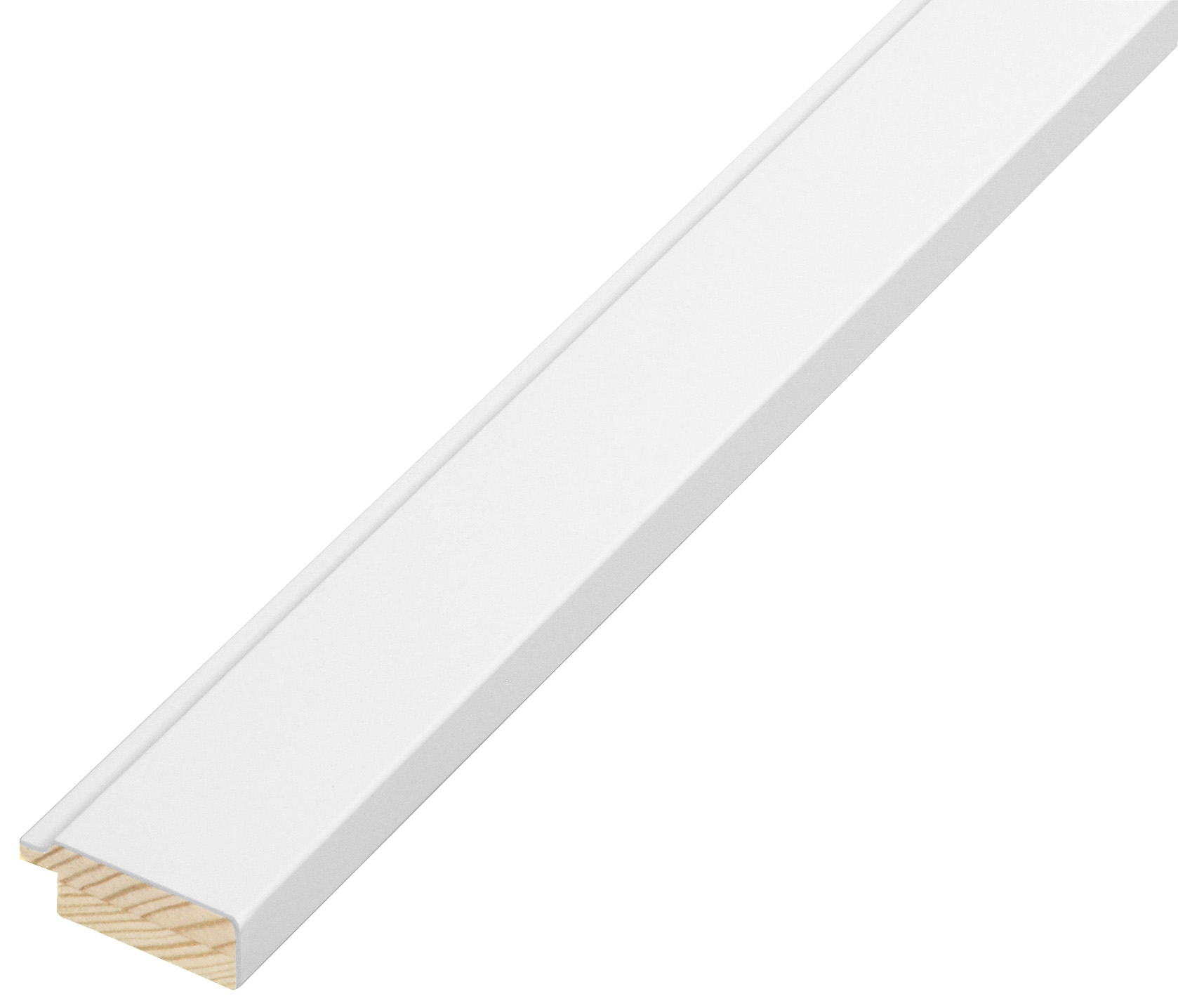 Liner finger-jointed pine, width 34mm, height 12 - White
