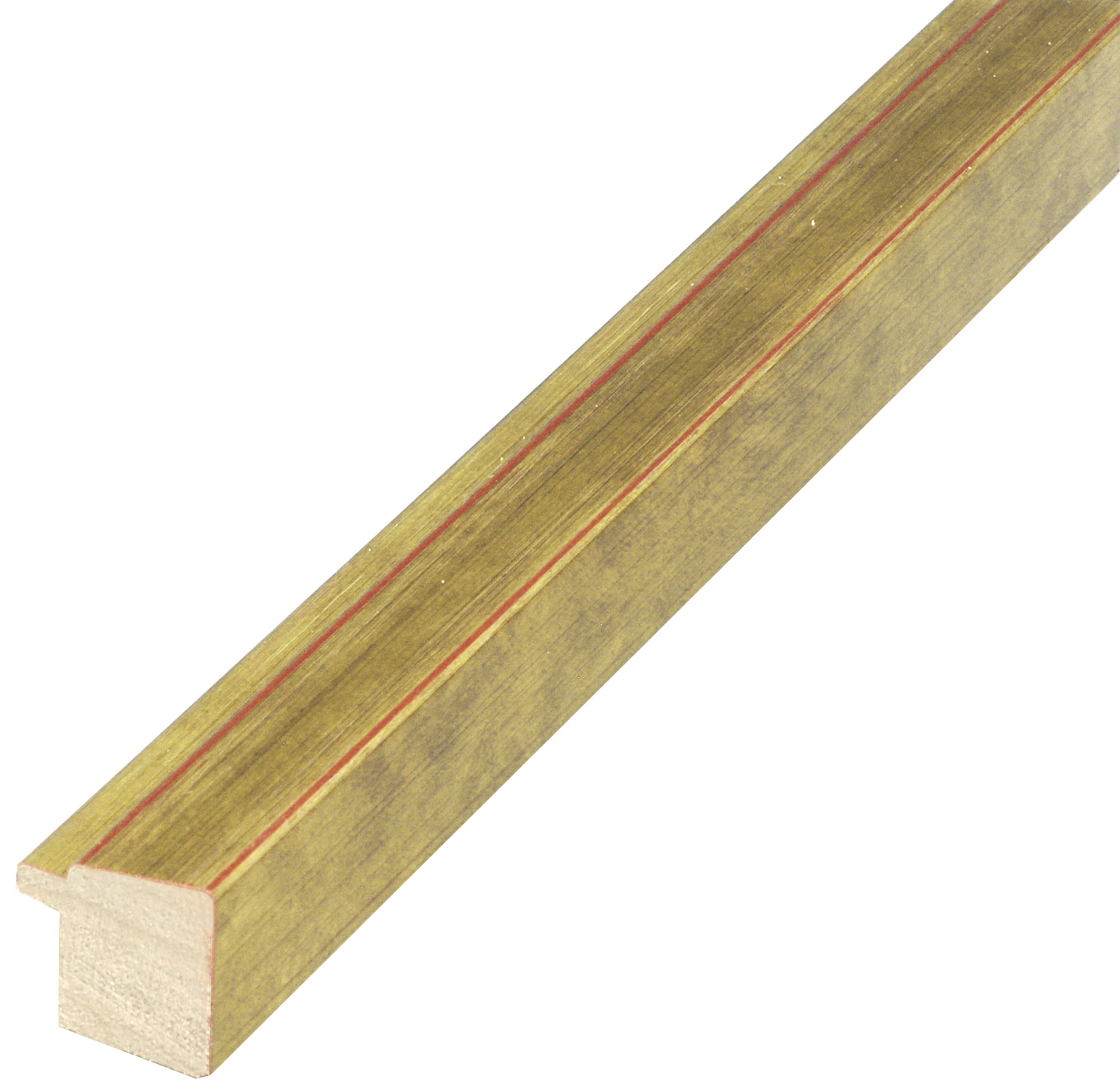 Moulding finger-jointed pine - width 22mm height 22 - gold finish