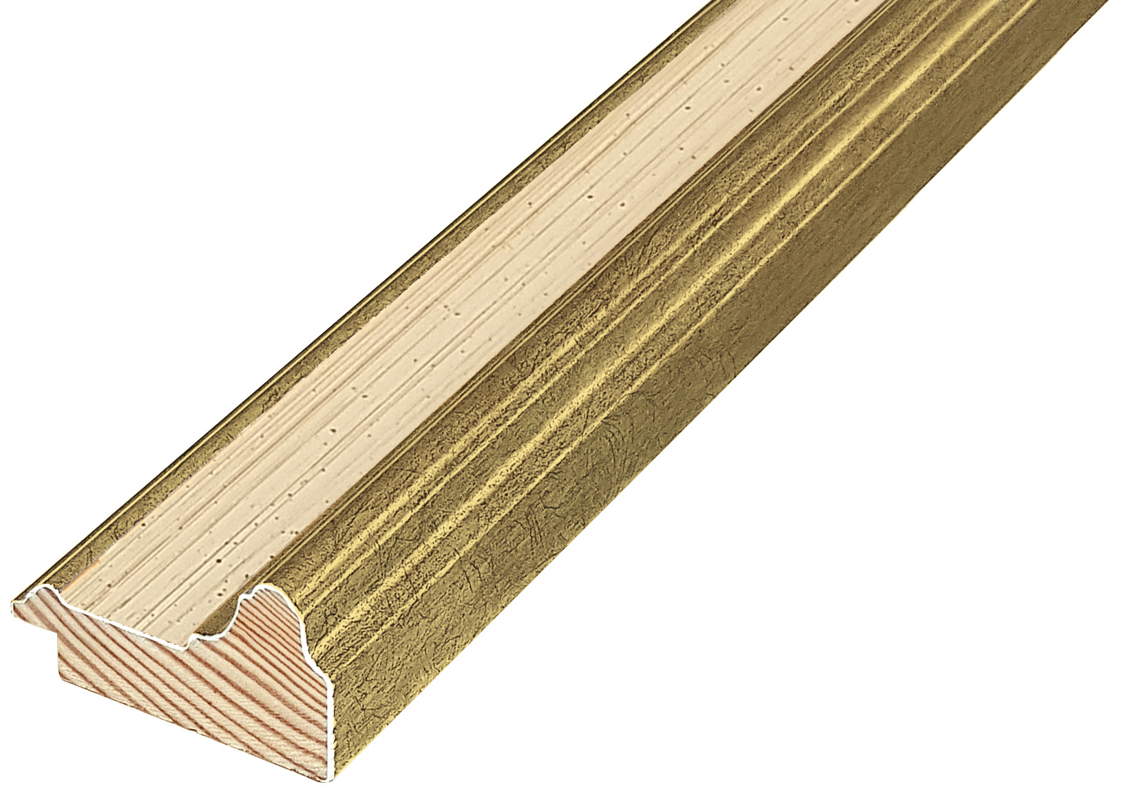 Moulding fingerjointed pine, widht 57mm, height 33mm - Cream