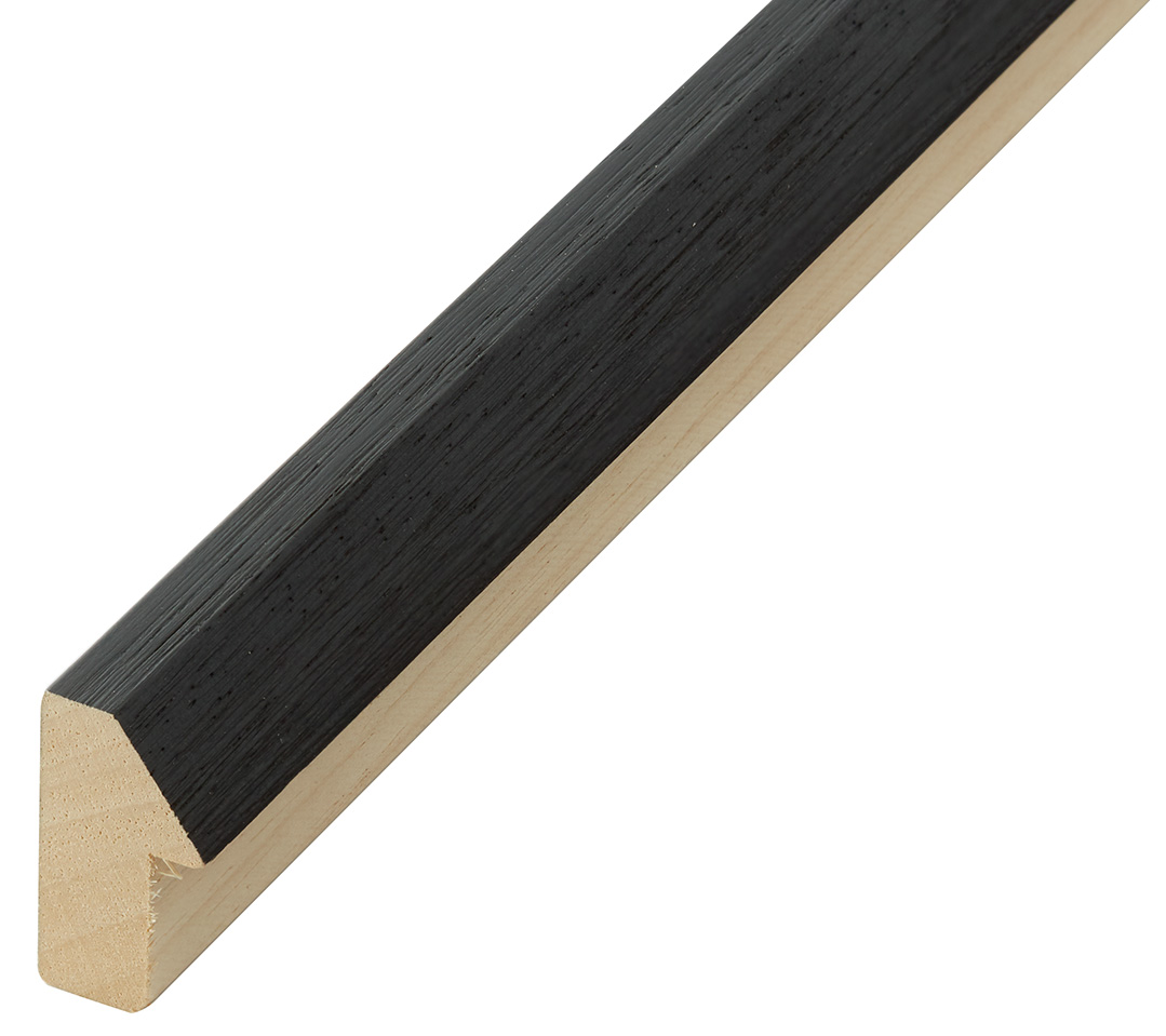 Moulding ayous, height 35mm, width 19mm, black