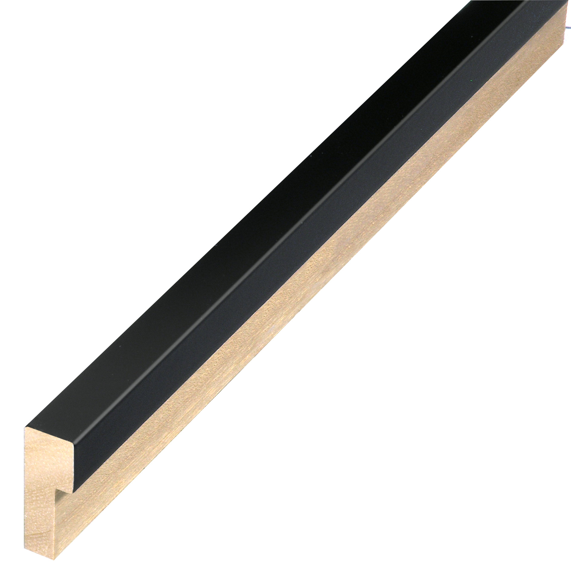 Moulding ayous - Widht 15 mm - Height 40 mm - Matt Black