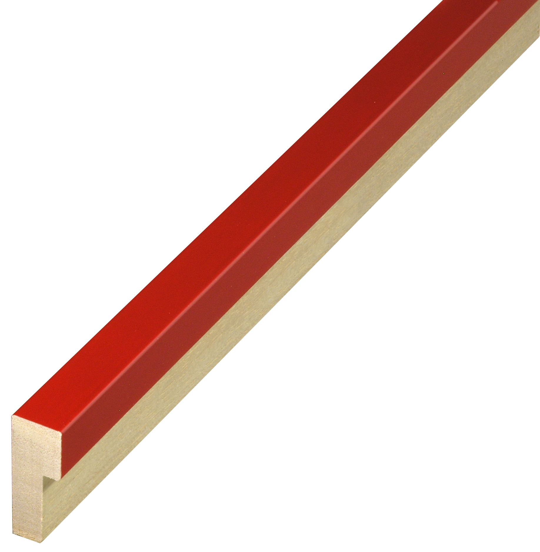 Moulding ayous - Widht 15 mm - Height 40 mm - Red