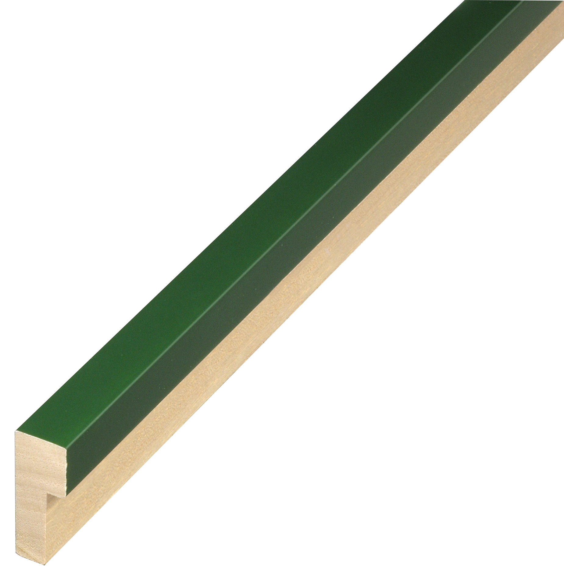 Moulding ayous - Widht 15 mm - Height 40 mm - Green