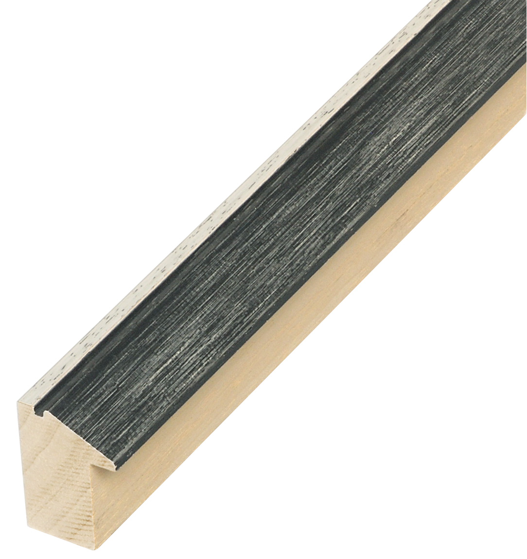 Moulding ayous, height 40mm width 28 - Black